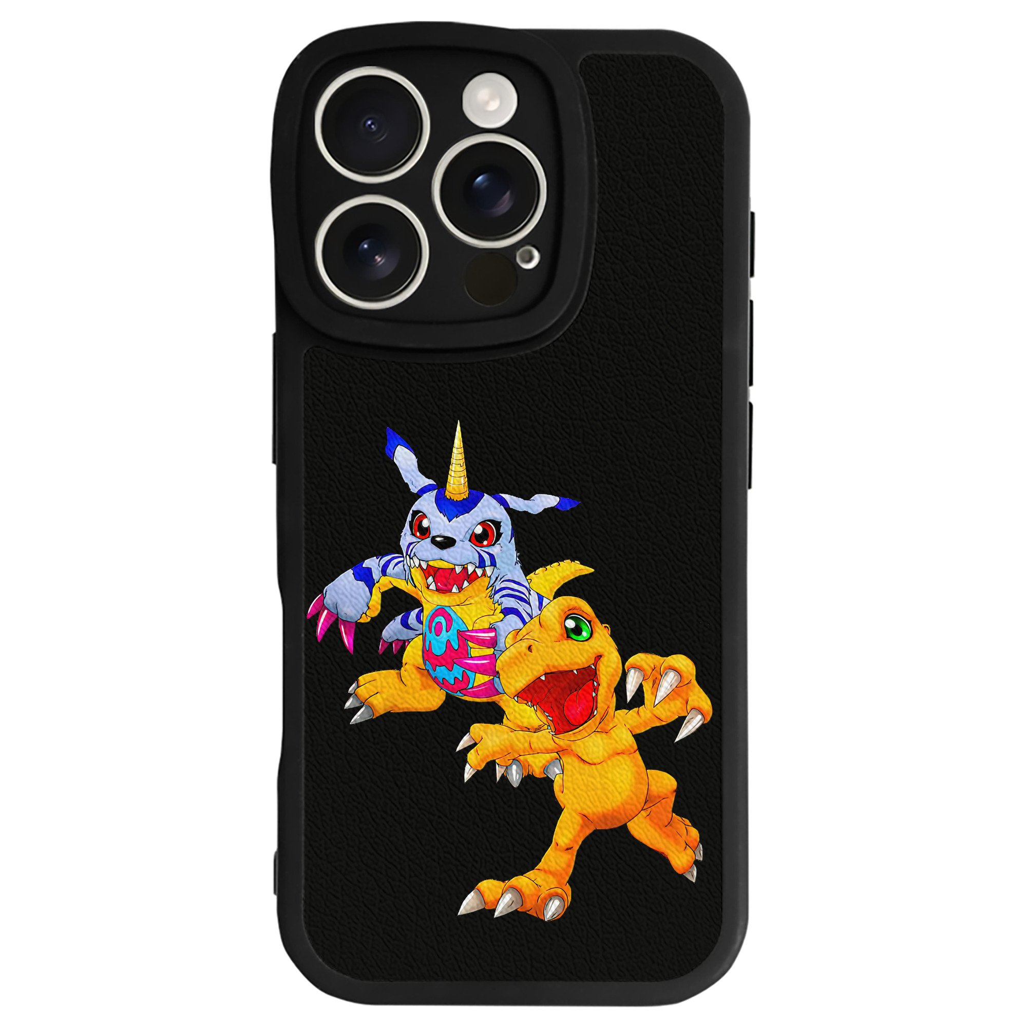 （画像用） Digimon デジタルモンスター/デジモン 【iPhone 16シリーズ対応】シリコンスマホケース（レザー調） 材質：シリコン